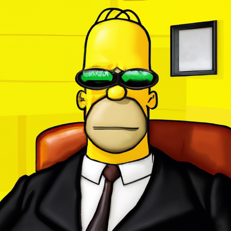 Homer Simpson as Agent Smith in The Matrix