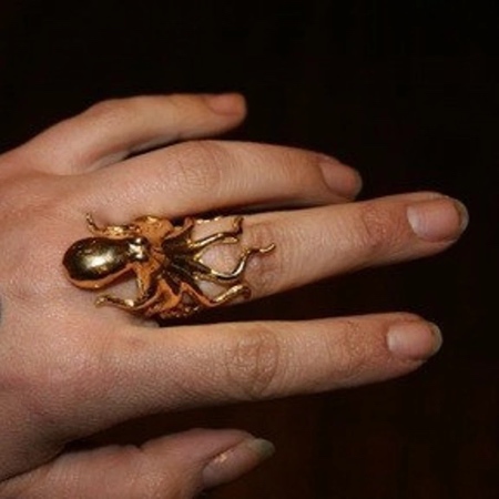 Gold Octopus Ring