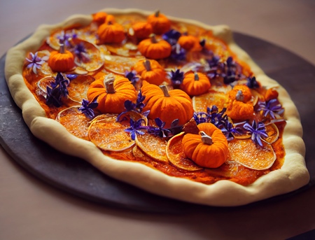 Halloween Pumpkin Pizza