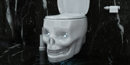 Skull Shaped Toilet