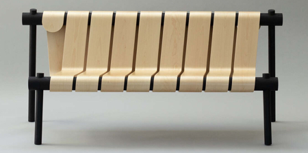 Continuous Wood Bench