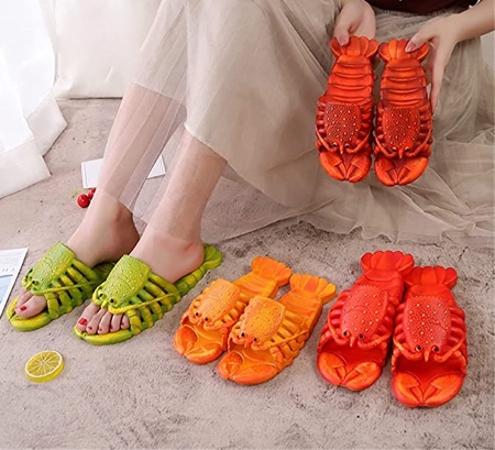 Red Lobster Shaped Slippers