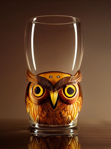 Owl Shaped Pint Glass