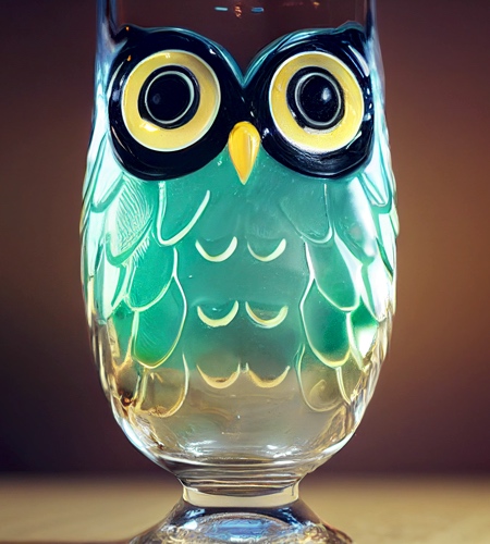 Owl Pint Glass