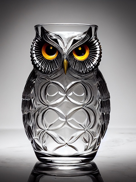 Owl Shaped Glass
