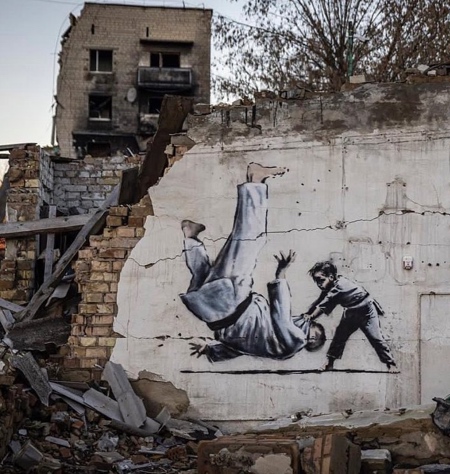 Banksy Judo in Ukraine
