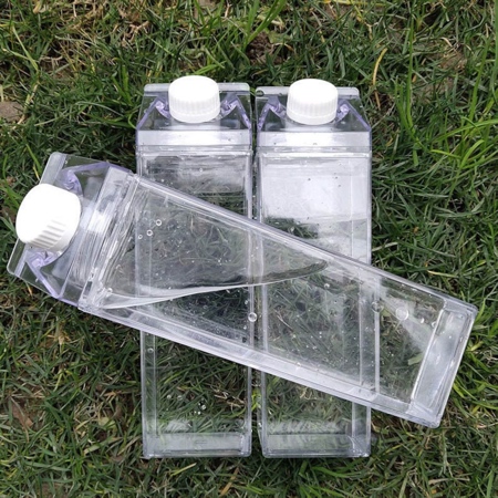 Acrylic Milk Carton Water Bottle