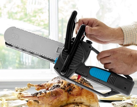 Carve That Turkey Like A Pro With This Electric Chainsaw Knife