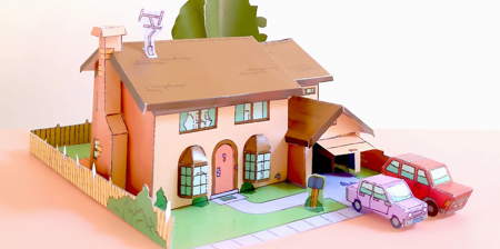 Simpsons House Made of Paper