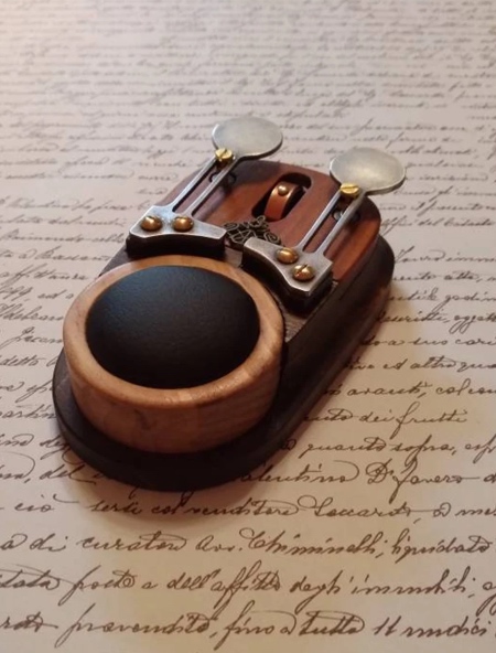 Wireless Steampunk Computer Mouse