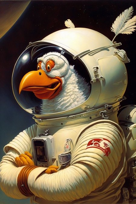 Turkey Astronaut in Space