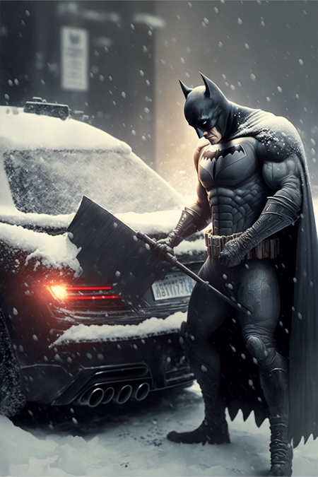 Dark Knight Snow Day