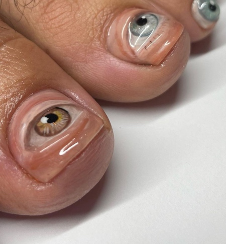 Human Eye Nail Art