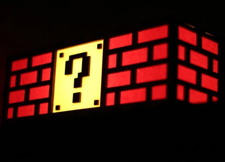 Mario Question Mark Block Lamp