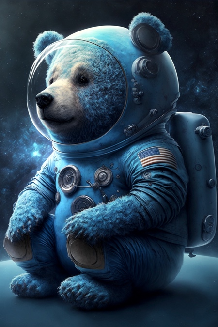 Blue Bear Astronaut