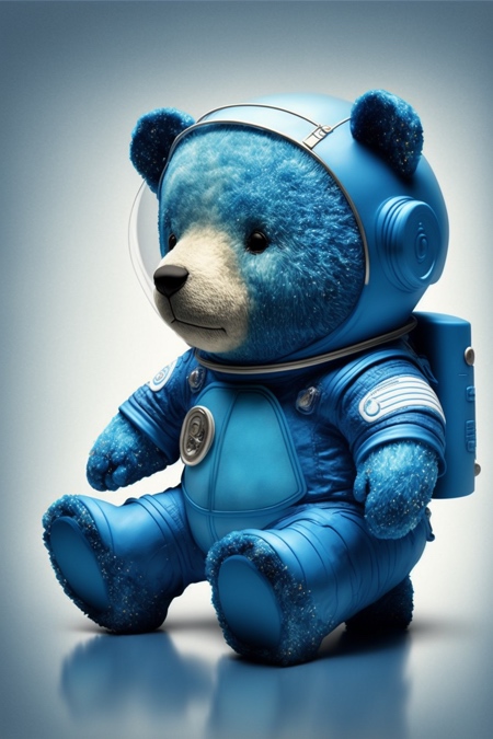 Blue Toy Bear Astronaut
