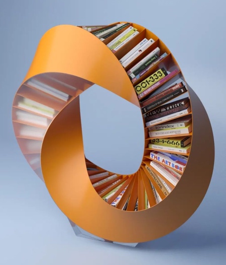 Deniz Aktay Möbius Bookcase