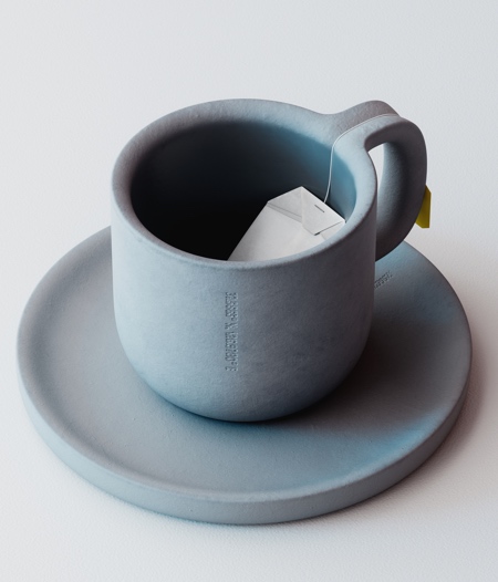 Teacup with Teabag Holder