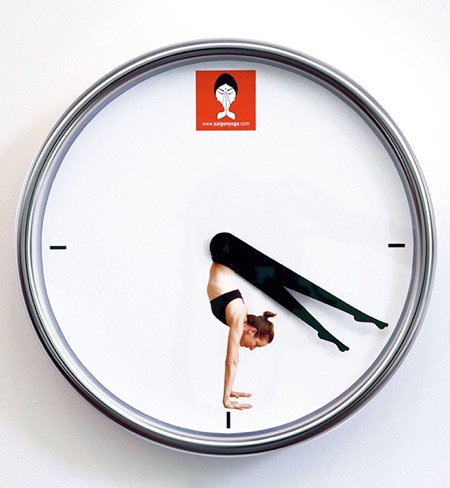 Yoga Girl Clock