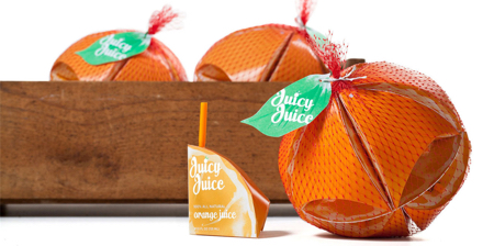 Orange Shaped Juice Box