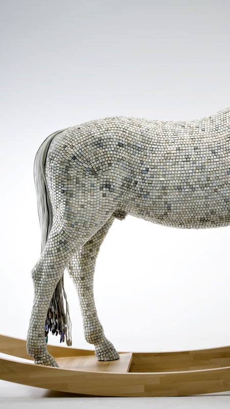 Horse Made of Computer Keys