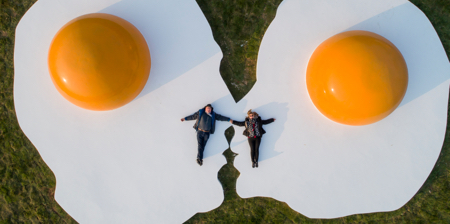 Giant Kissing Fried Eggs