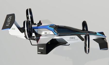 Flying Formula 1 Racing Car