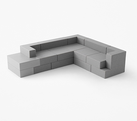 Nendo Soft Brick Sofa