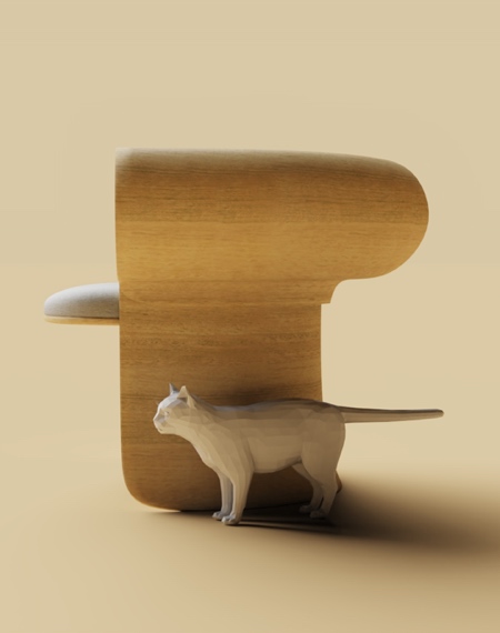 Cat Tunnel Chair by SUNRIU