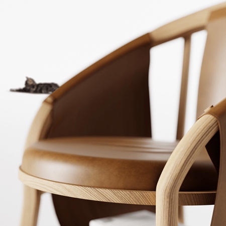 Leather Storage Chair by Ricardo Sa