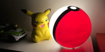 Pokemon Pokeball Night Light