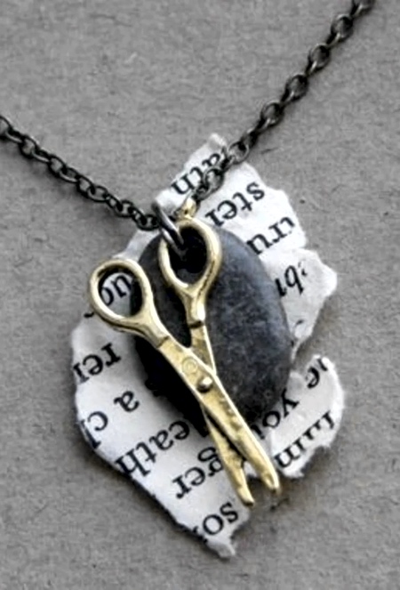 Rock Paper Scissor Necklace