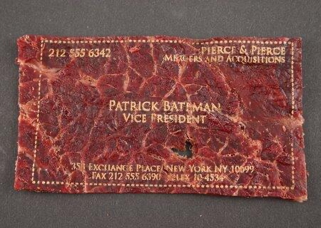 Business Card Made of Beef Jerky