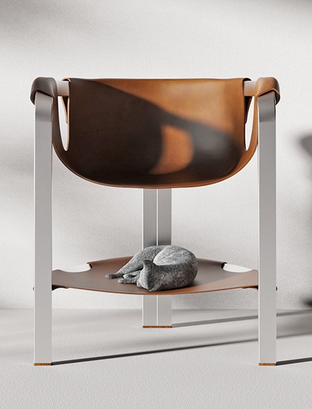 Cat Bed Leather Chair by SUNRIU