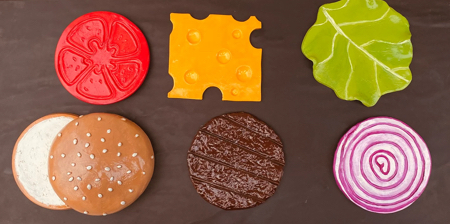 Cheeseburger Coasters