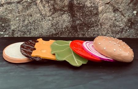 Cheeseburger Coaster Set