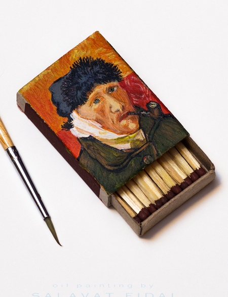 Matchbox Painting by Van Gogh