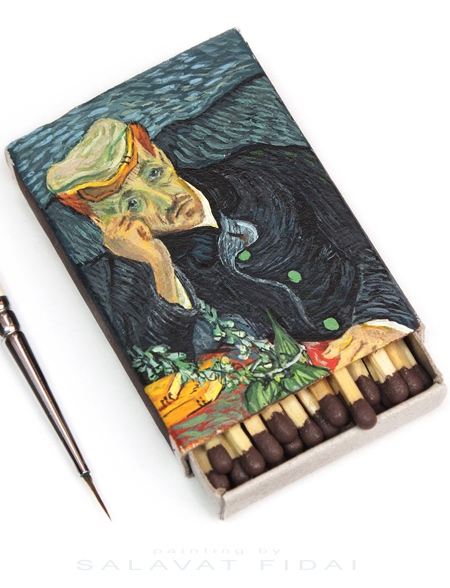 Vincent Van Gogh Matchbox Painting