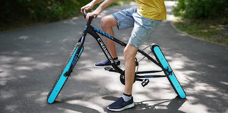 Wheelless Bicycle on Tracks