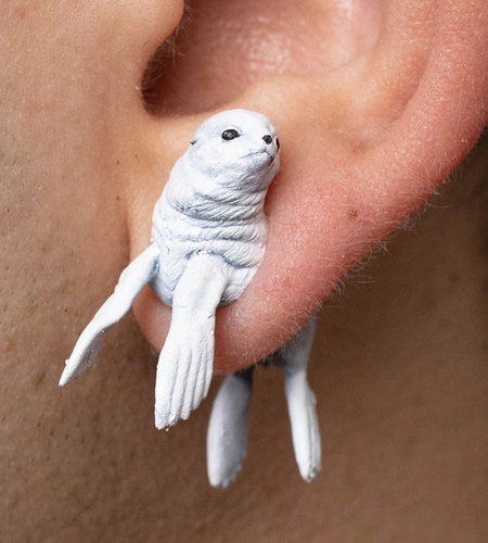 Baby Seal Earring