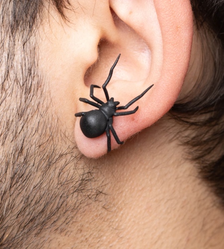 Black Widow Spider Earring