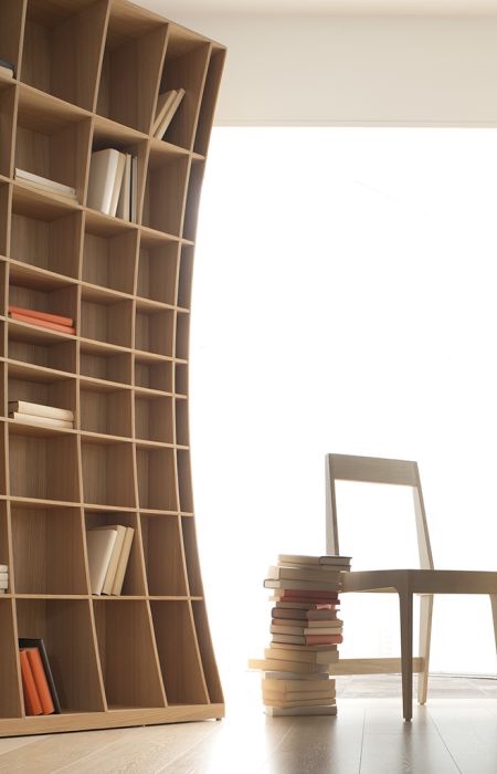 Concave Bookcase by Simon Pengelly