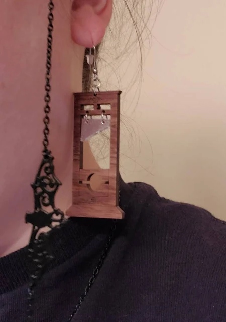 Miniature Guillotine Earring