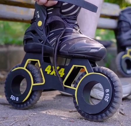 Roller Skates with Hubless Wheels
