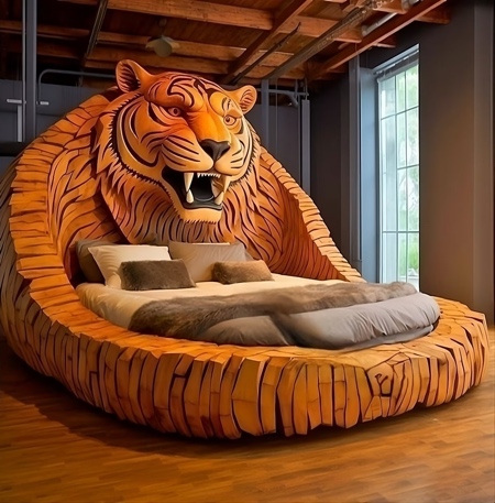Tiger Shaped Bed