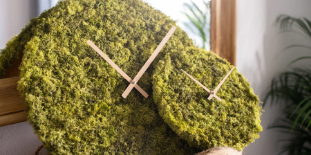 Real Moss Wall Clock