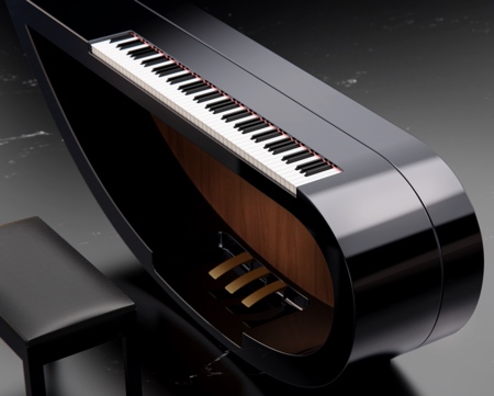 Wing Shaped Piano