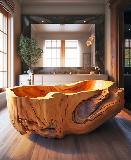 Wood Bathtub
