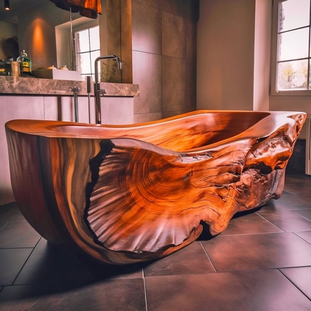 Live Edge Wooden Bathtubs