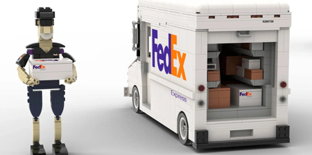 LEGO FedEx Truck